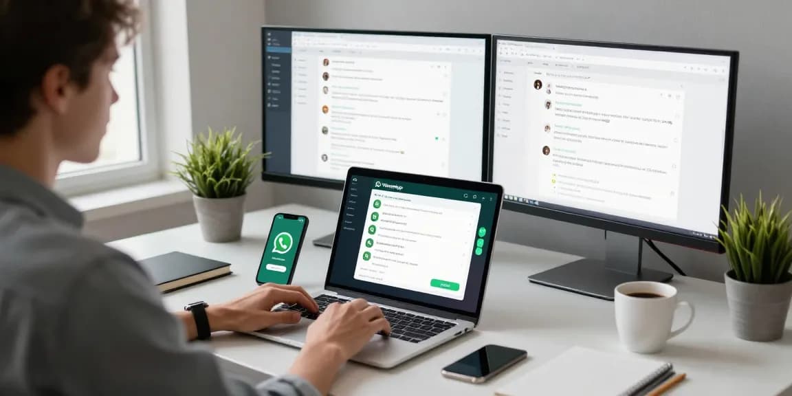 Engaging WhatsApp電腦版 desktop scene showcasing effective communication.