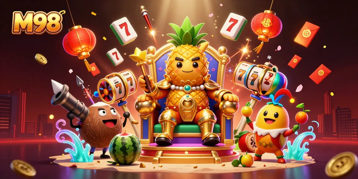 M98 players enjoy vibrant slot game action with playful characters and rich symbols.