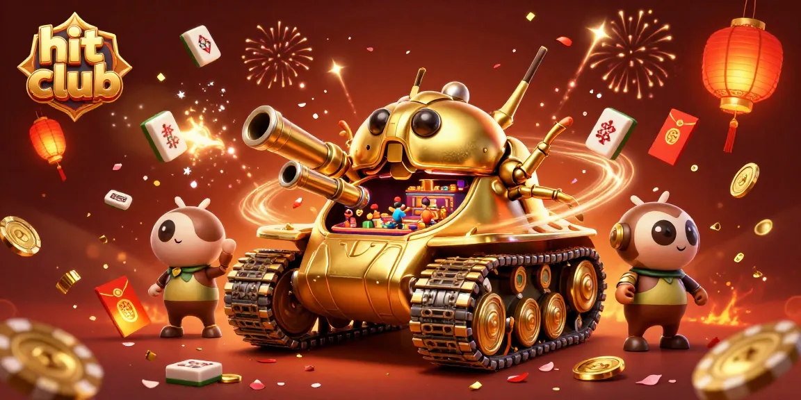 Experience thrilling action at hit club with a 3D illustration of a casino tank bursting with excitement.