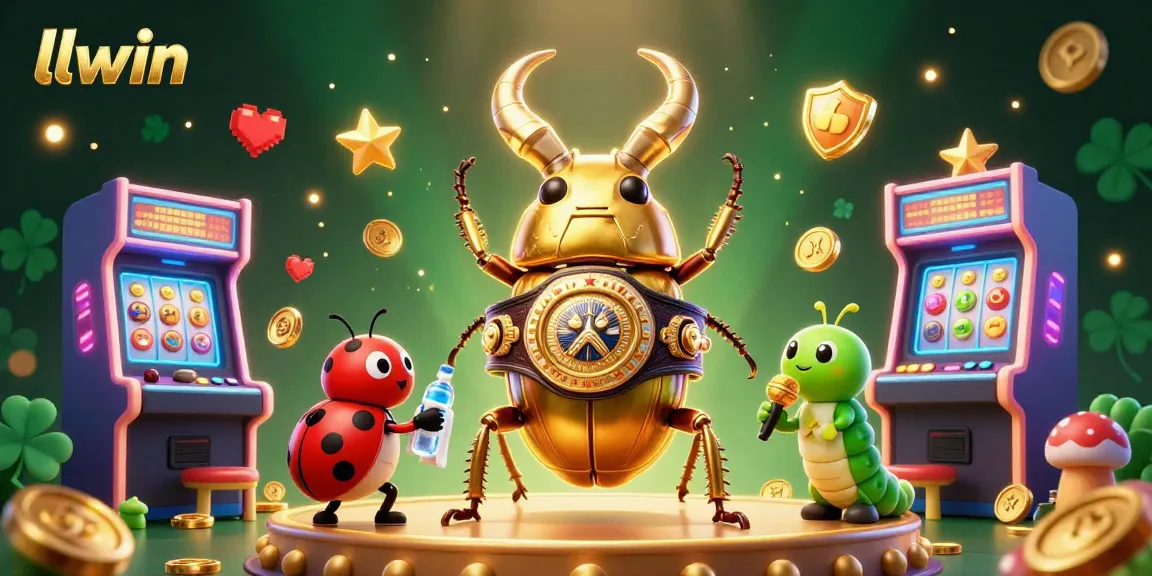 Engage with the vibrant casino world of llwin featuring colorful characters, dynamic slot machines, and game elements.