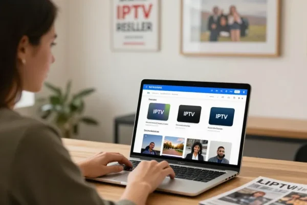 Premium IPTV reseller managing their trusted local panel service in a professional environment.